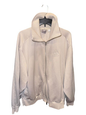 Puma Track Jacket Beige Zip Up Embroidered Logo Mens XL